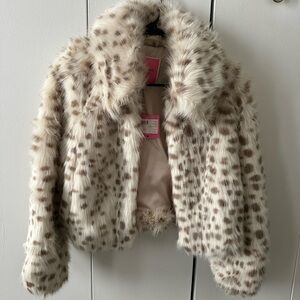 Kate Spade Cream and Brown Teddy Jacket
